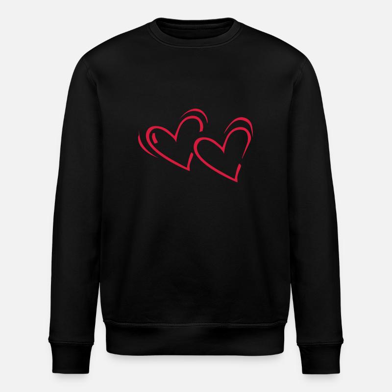 Coeur, coeurs, coeur - Sweat bio ROLLER Stanley/Stella Unisexe - noir