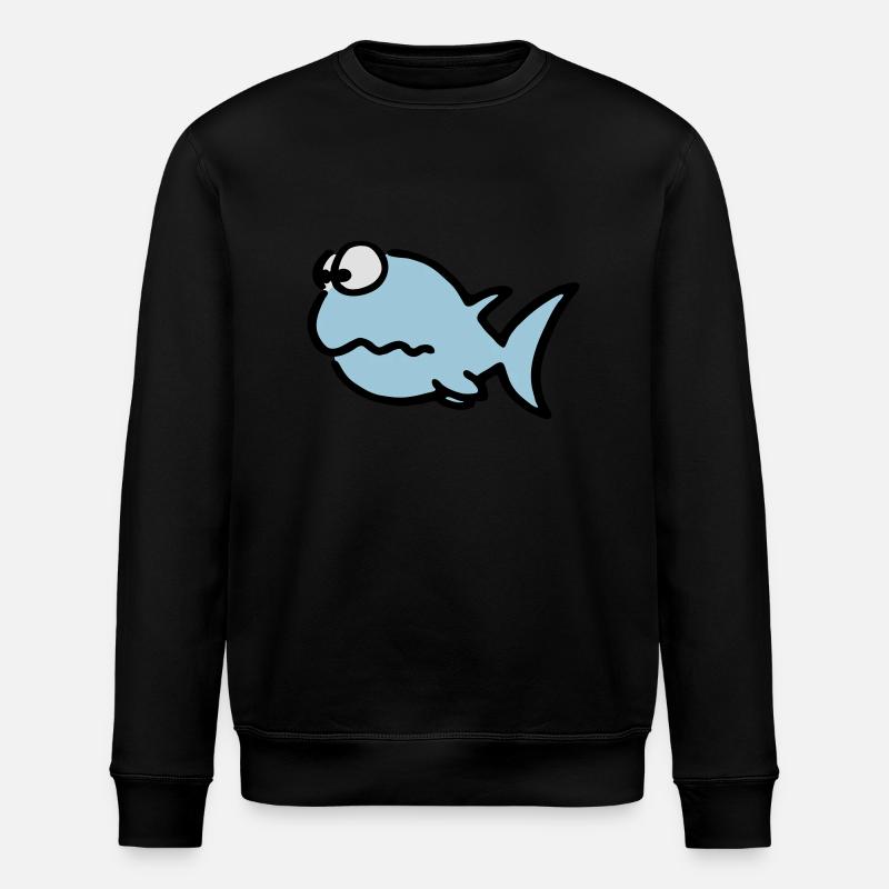 Puzzled fish - Stanley/Stella Unisex Bio-Sweatshirt ROLLER - Schwarz