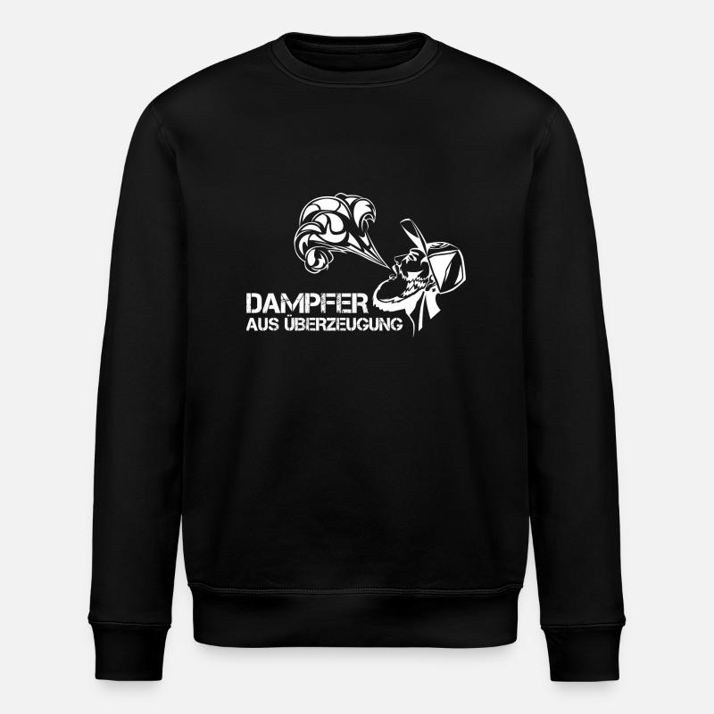 Dampfen! Dampfer! Steam! - Stanley/Stella Unisex Bio-Sweatshirt ROLLER - Schwarz