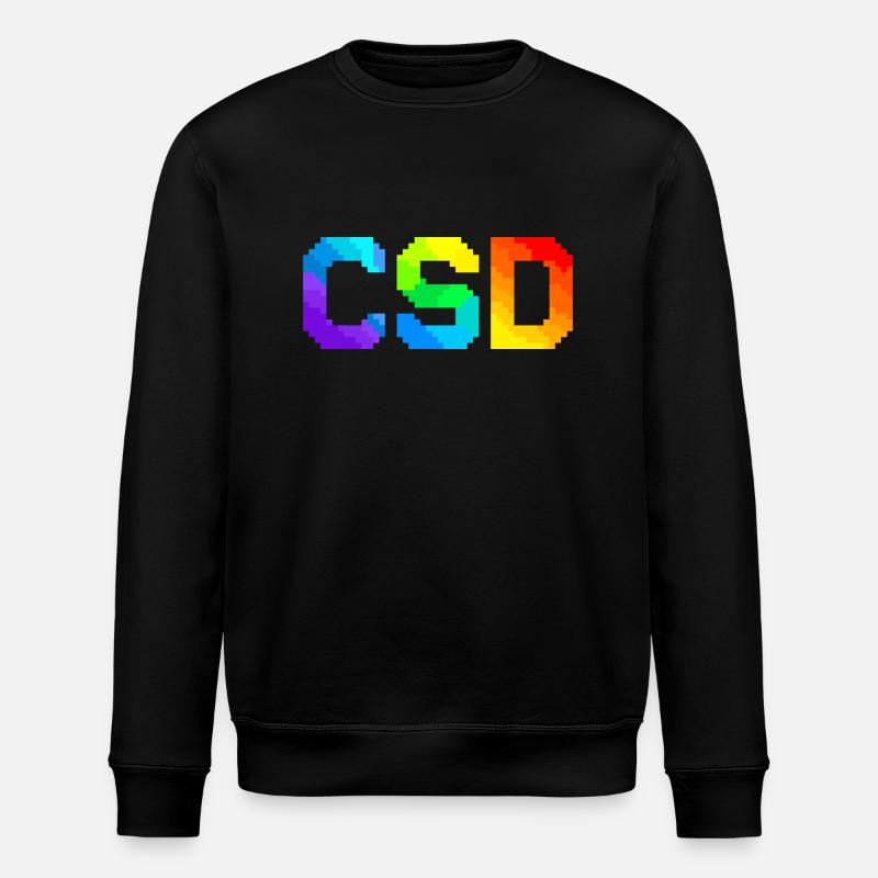 CSD - Pixel Pride Flag - Stanley/Stella Unisex Bio-Sweatshirt ROLLER - Schwarz