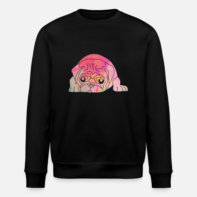 Pug Face - Le compagnon mignon - Sweat bio ROLLER Stanley/Stella Unisexe - noir