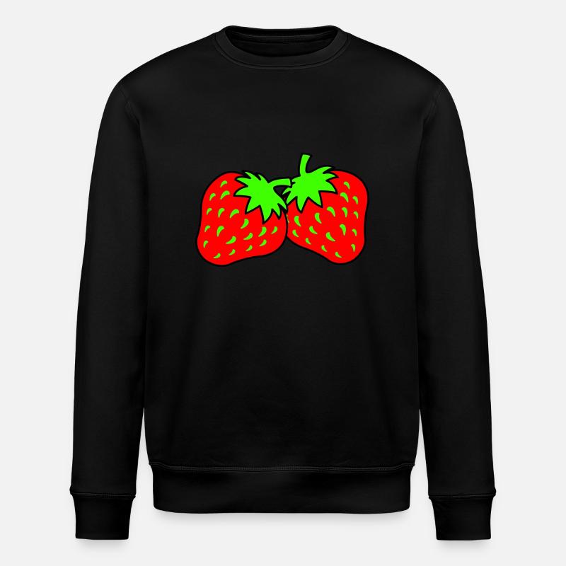 erdbeeren - Stanley/Stella Unisex Bio-Sweatshirt ROLLER - Schwarz
