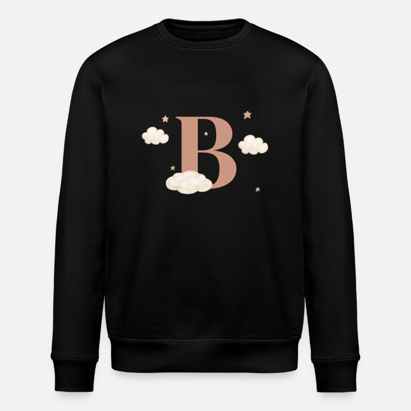 Lettre b nuages étoiles - Sweat bio ROLLER Stanley/Stella Unisexe - noir