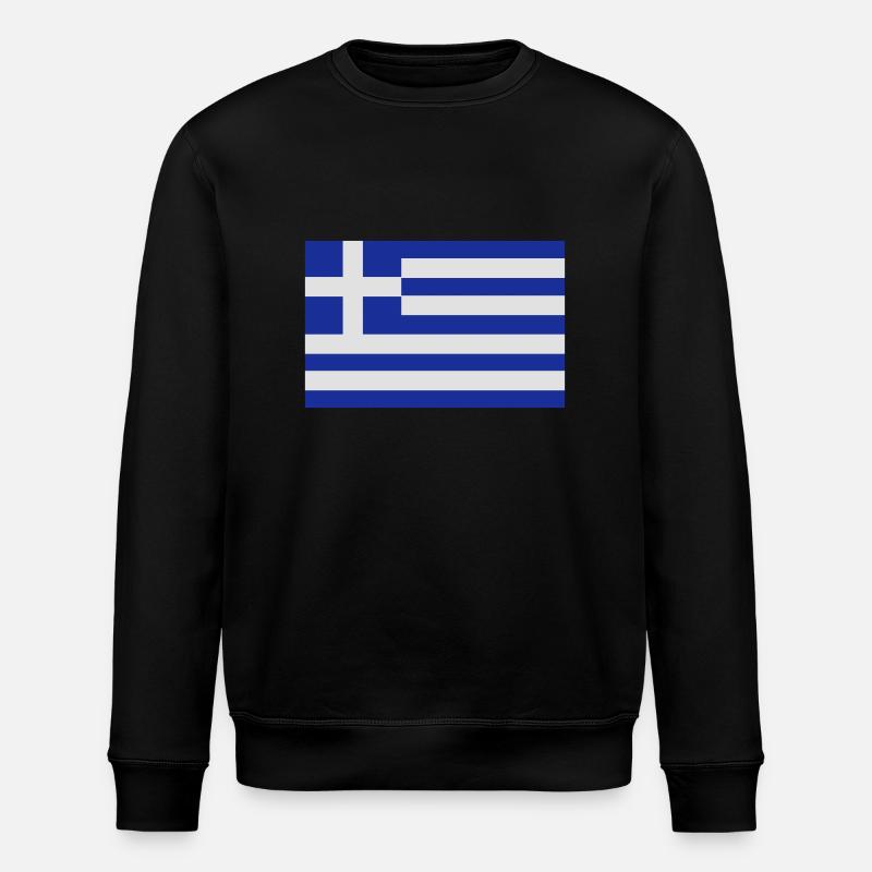 Drapeau grec - Sweat bio ROLLER Stanley/Stella Unisexe - noir