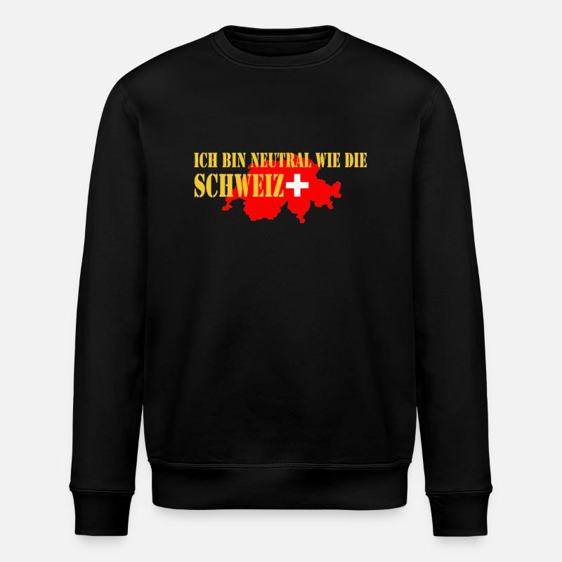 schweiz - Stanley/Stella Unisex Bio-Sweatshirt ROLLER - Schwarz