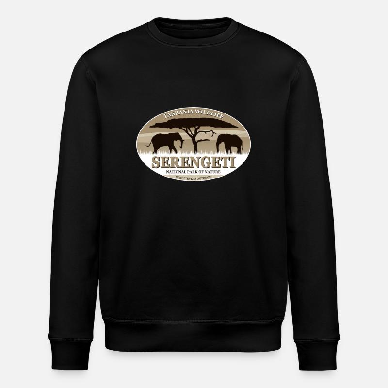 Serengeti - Elephant - Elefant - Stanley/Stella Unisex Bio-Sweatshirt ROLLER - Schwarz