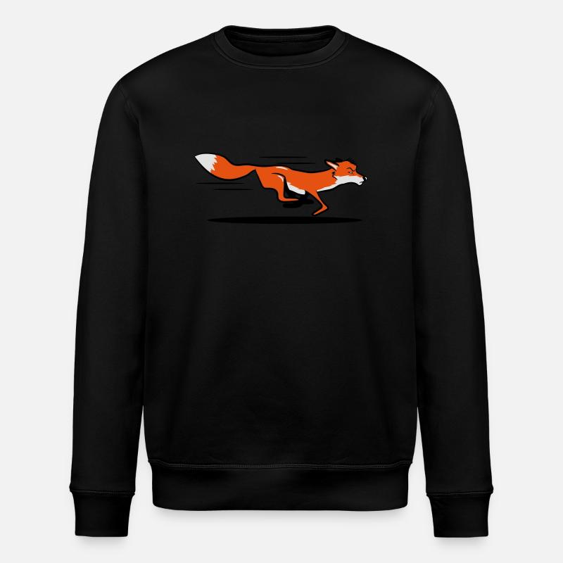 Fuchs laufen rennen - Stanley/Stella Unisex Bio-Sweatshirt ROLLER - Schwarz
