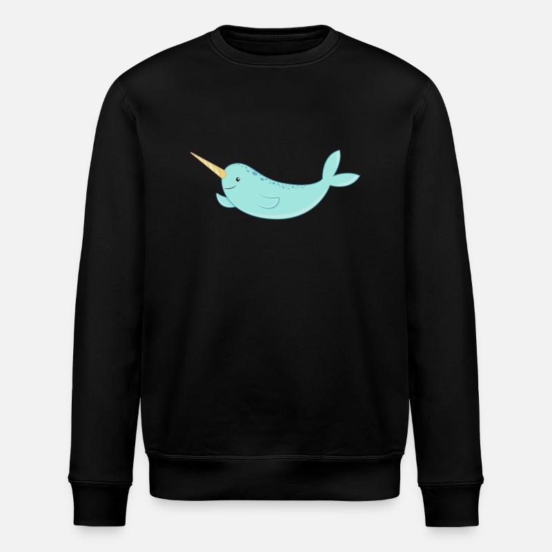 narwhal - Stanley/Stella ROLLER Unisex Organic Sweatshirt - black
