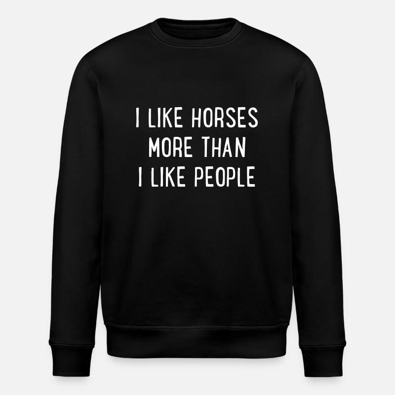 Horses - Stanley/Stella ROLLER Unisex Organic Sweatshirt - black