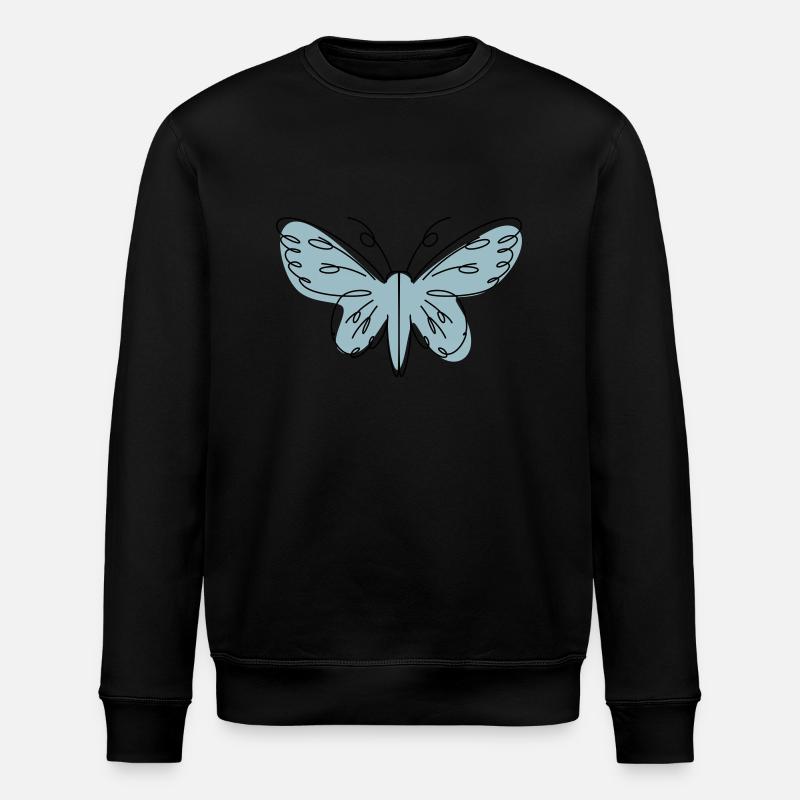 Abstract Design Butterfly - Stanley/Stella ROLLER Unisex Organic Sweatshirt - black