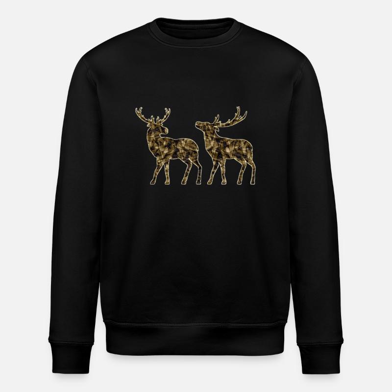 Deer - Stanley/Stella ROLLER Unisex Organic Sweatshirt - black