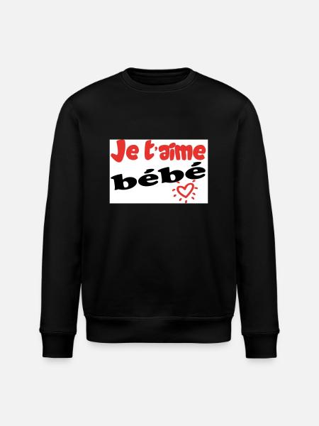 Je taime bébé - Sweat bio ROLLER Stanley/Stella Unisexe - noir