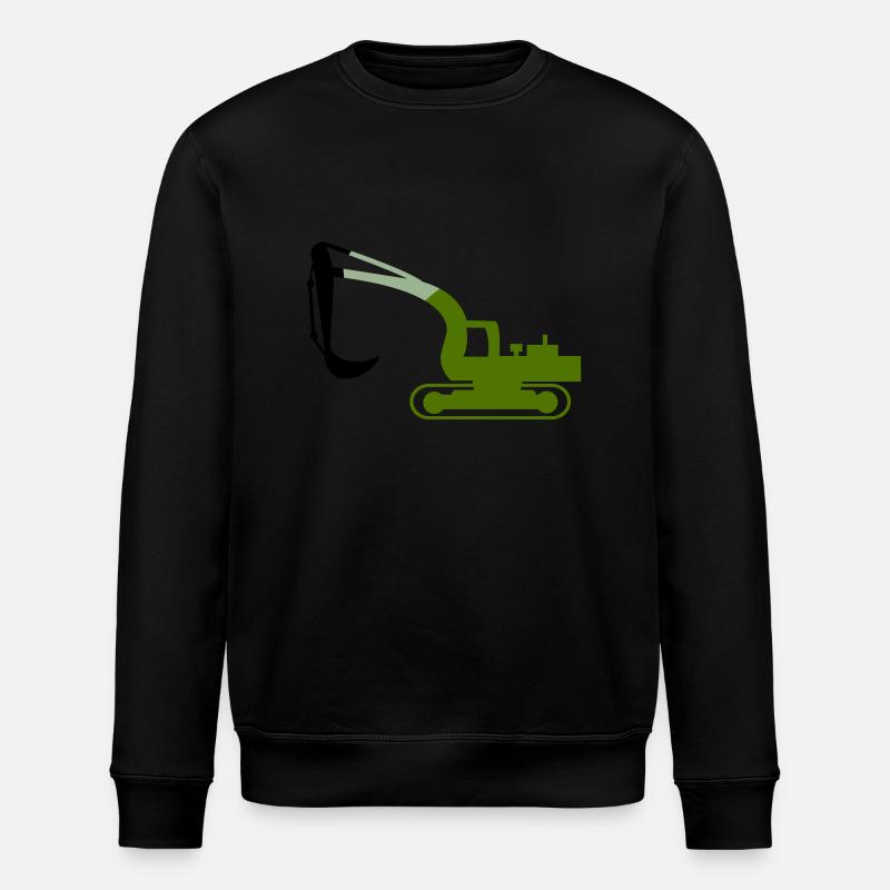 excavator - Stanley/Stella ROLLER Unisex Organic Sweatshirt - black