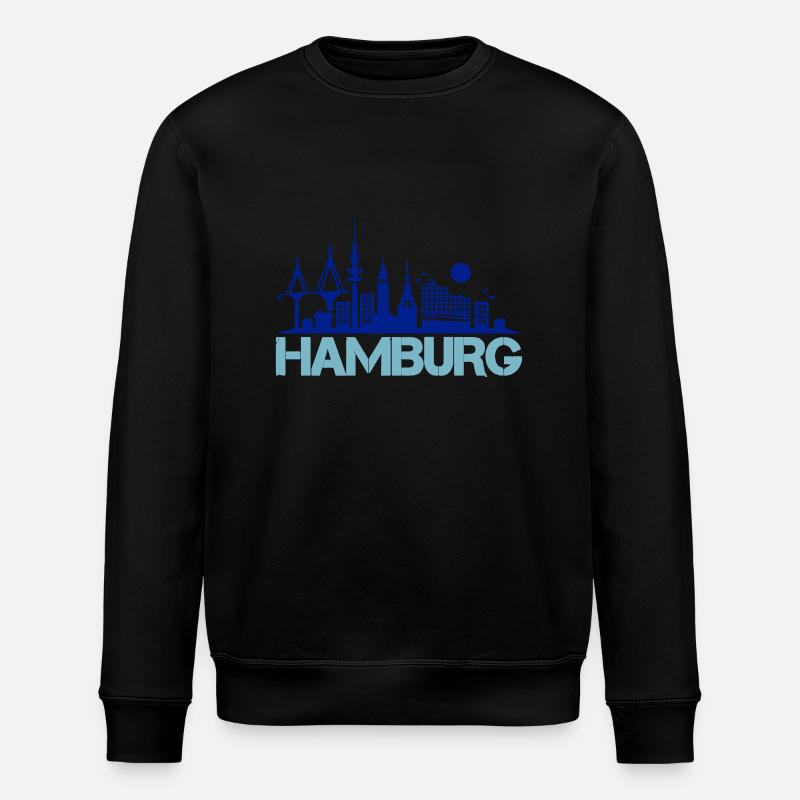 hamburg skyline 1 - Stanley/Stella Unisex Bio-Sweatshirt ROLLER - Schwarz