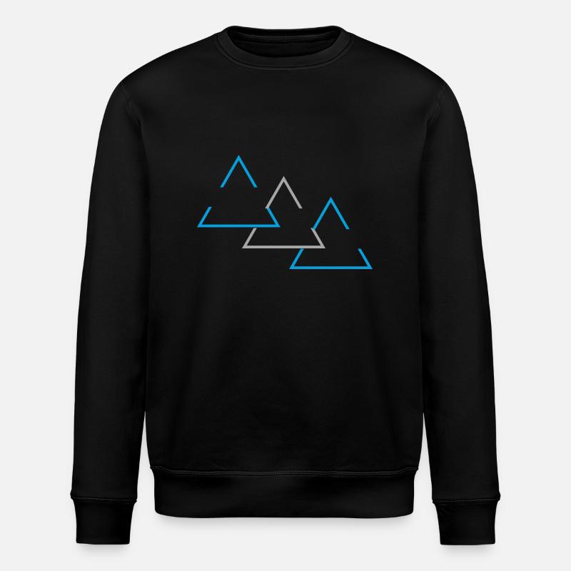 « Imprimé géométrique triangle » - Sweat bio ROLLER Stanley/Stella Unisexe - noir