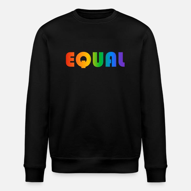 TEXTE ARC-EN-CIEL ÉGAL - Sweat bio ROLLER Stanley/Stella Unisexe - noir