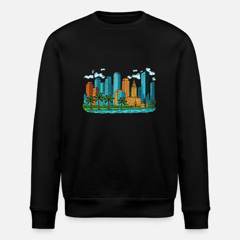 Ville de Miami - Sweat bio ROLLER Stanley/Stella Unisexe - noir