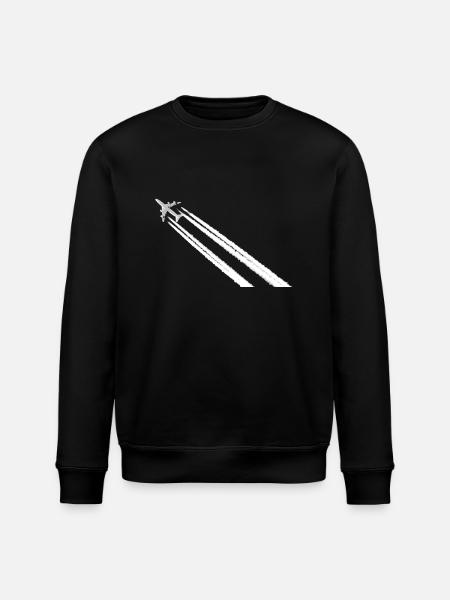 plane_w - Stanley/Stella Unisex Bio-Sweatshirt ROLLER - Schwarz