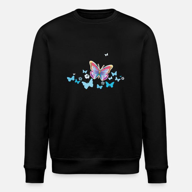 Papillons Papillons Insectes Printemps Été - Sweat bio ROLLER Stanley/Stella Unisexe - noir