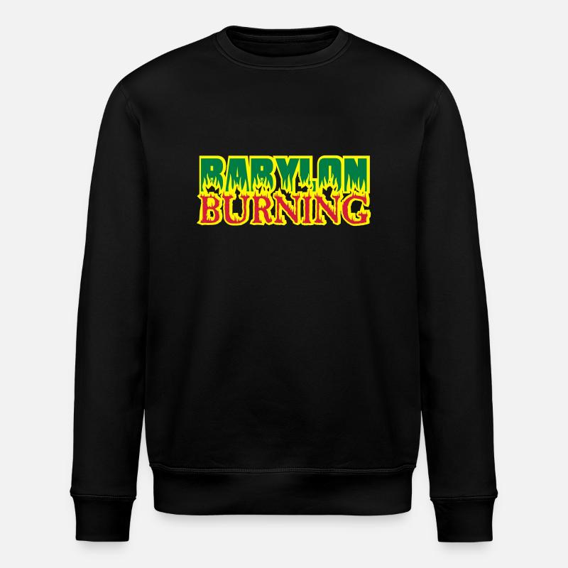 babylon burning 01 - Stanley/Stella Unisex Bio-Sweatshirt ROLLER - Schwarz