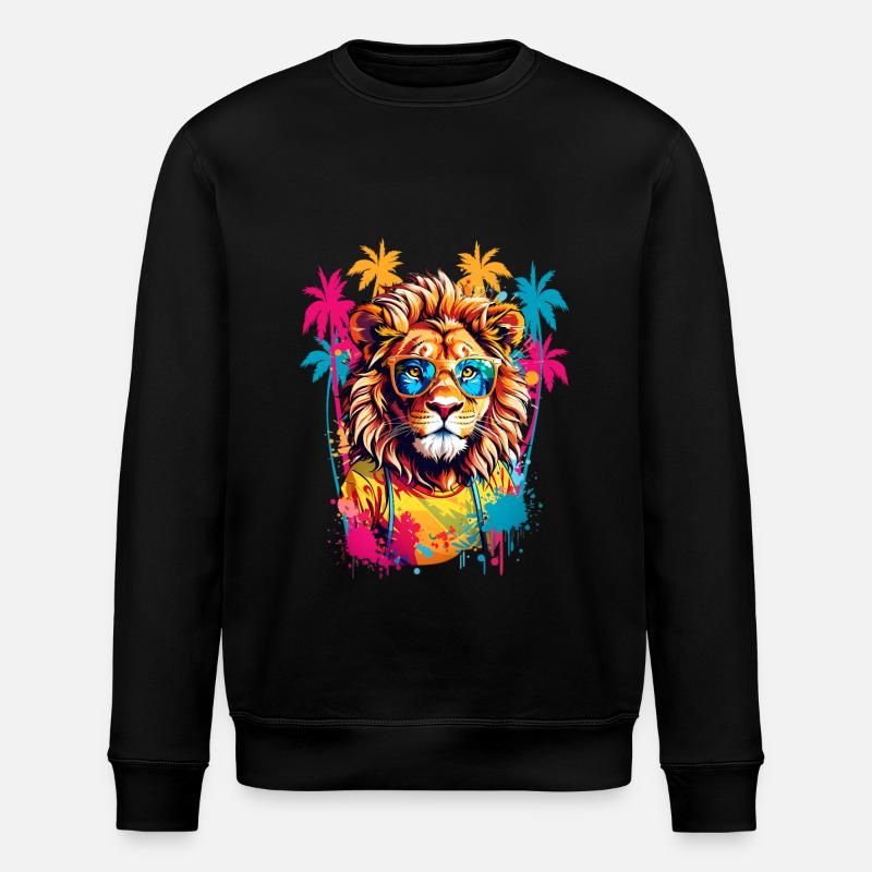 Coole Löwe - Stanley/Stella Unisex Bio-Sweatshirt ROLLER - Schwarz