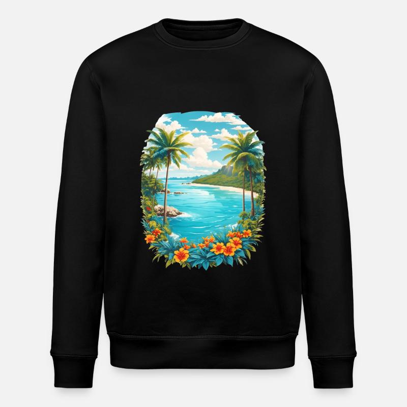 Karibik Insel - Stanley/Stella Unisex Bio-Sweatshirt ROLLER - Schwarz