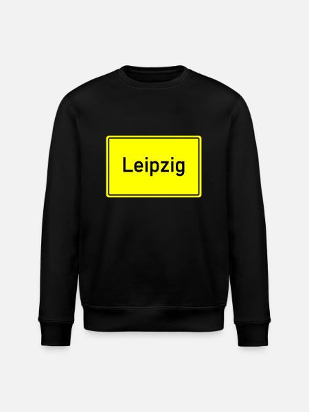 Town sign Leipzig - Stanley/Stella ROLLER Unisex Organic Sweatshirt - black