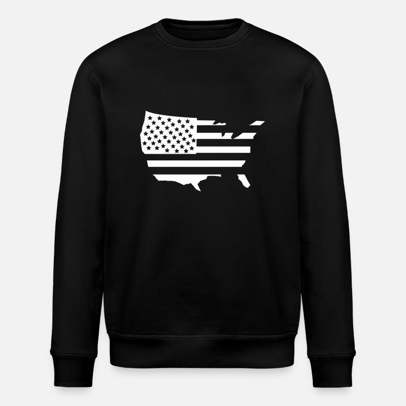 USA America 1 - Stanley/Stella ROLLER Unisex Organic Sweatshirt - black