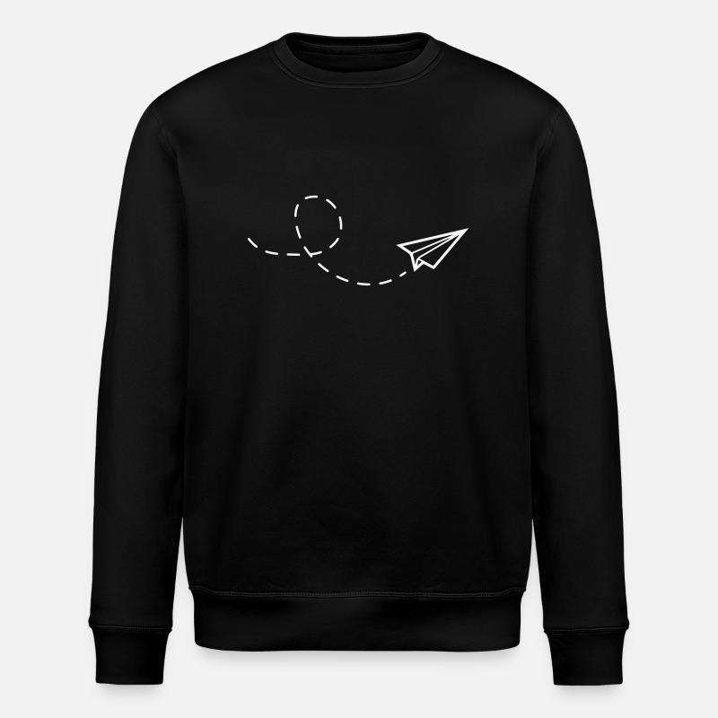 Papierflieger - Stanley/Stella Unisex Bio-Sweatshirt ROLLER - Schwarz