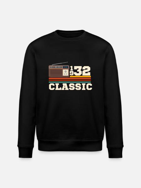 Anniversary 1932 retro classic - Stanley/Stella ROLLER Unisex Organic Sweatshirt - black