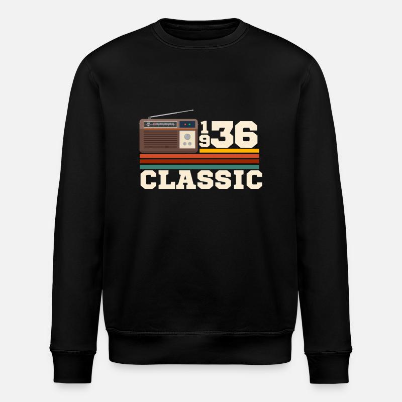 Anniversary 1936 retro classic - Stanley/Stella ROLLER Unisex Organic Sweatshirt - black