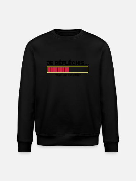 JE Réfléchis,drôle,citations,humour,formes - Sweat bio ROLLER Stanley/Stella Unisexe - noir