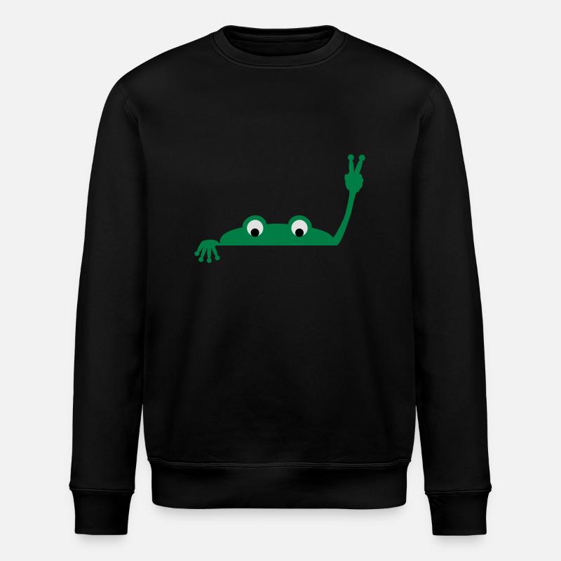 Frog face - Stanley/Stella Unisex Bio-Sweatshirt ROLLER - Schwarz