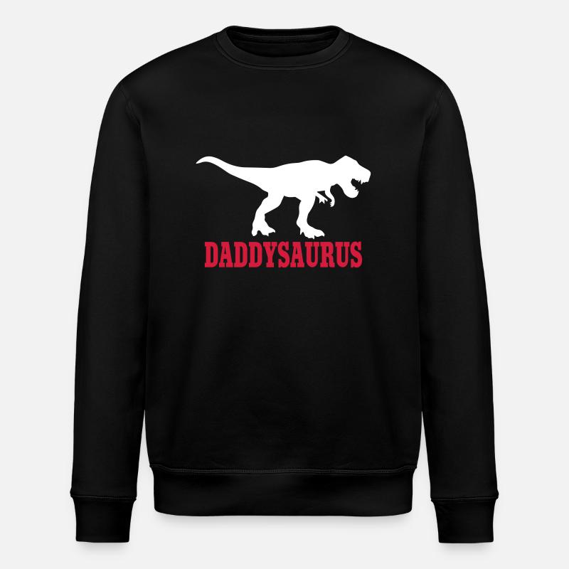 Daddy Saurus - Stanley/Stella ROLLER Unisex Organic Sweatshirt - black