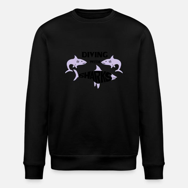Plongée avec les requins - Sweat bio ROLLER Stanley/Stella Unisexe - noir
