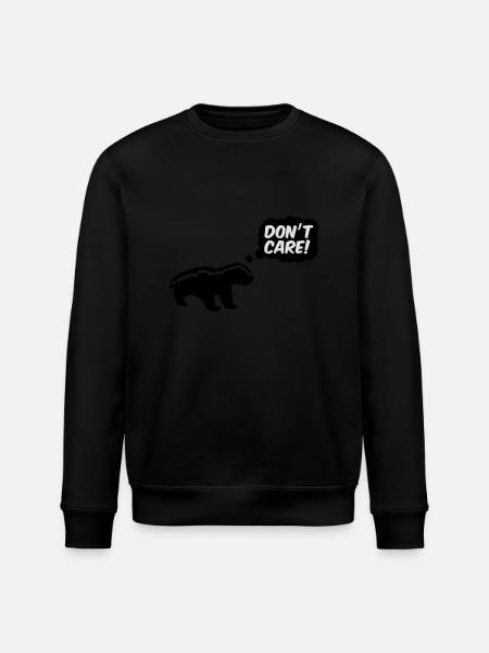 honey_badger_dont_care_2 - Stanley/Stella ROLLER Unisex Organic Sweatshirt - black
