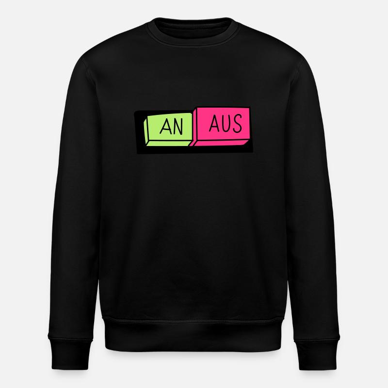 An / Aus Schalter - Stanley/Stella Unisex Bio-Sweatshirt ROLLER - Schwarz