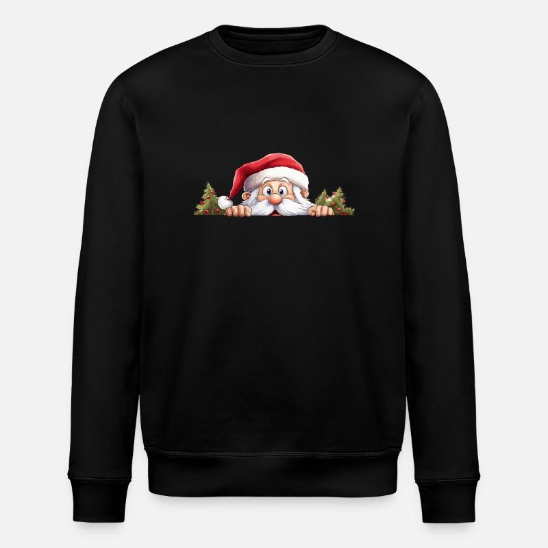 Weihnachtszeit des Weihnachtsmanns - Stanley/Stella Unisex Bio-Sweatshirt ROLLER - Schwarz