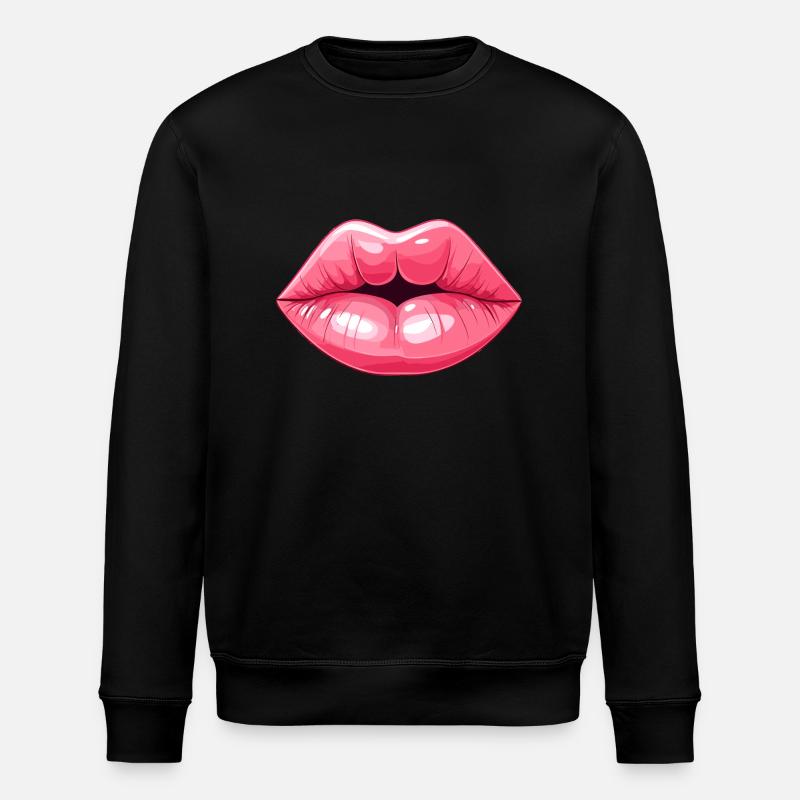 Kussmund - Stanley/Stella Unisex Bio-Sweatshirt ROLLER - Schwarz