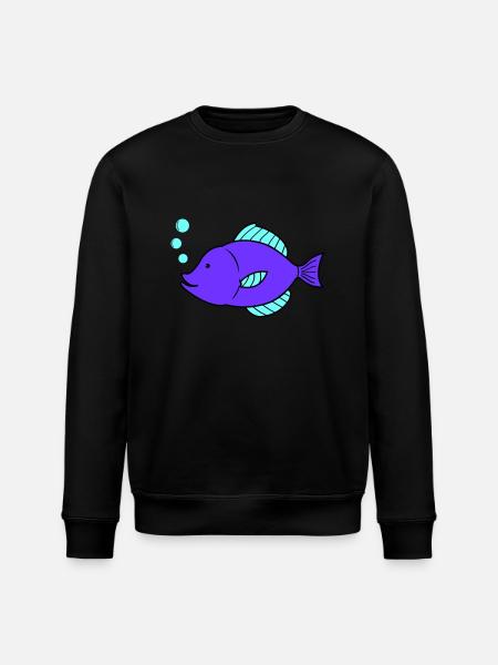 Fish Comic - Stanley/Stella ROLLER Unisex Organic Sweatshirt - black