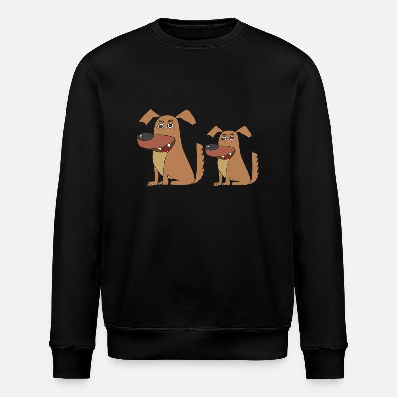 hund gross und klein - Stanley/Stella Unisex Bio-Sweatshirt ROLLER - Schwarz