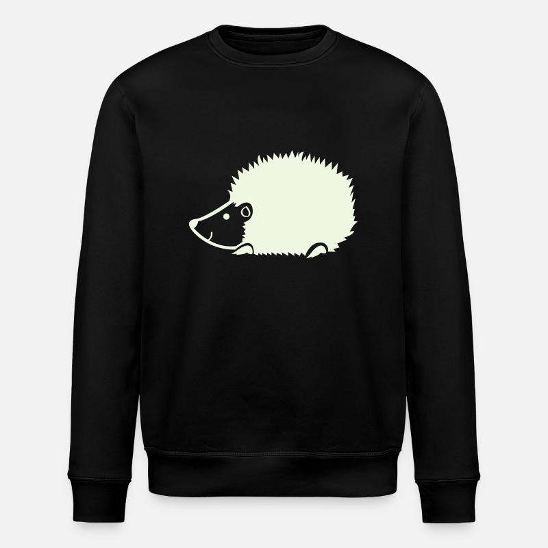 hedgehog - Stanley/Stella ROLLER Unisex Organic Sweatshirt - black