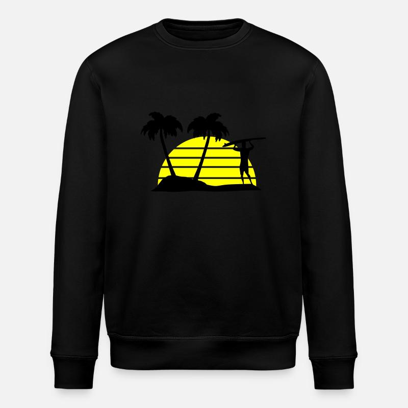 surfing - Stanley/Stella ROLLER Unisex Organic Sweatshirt - black