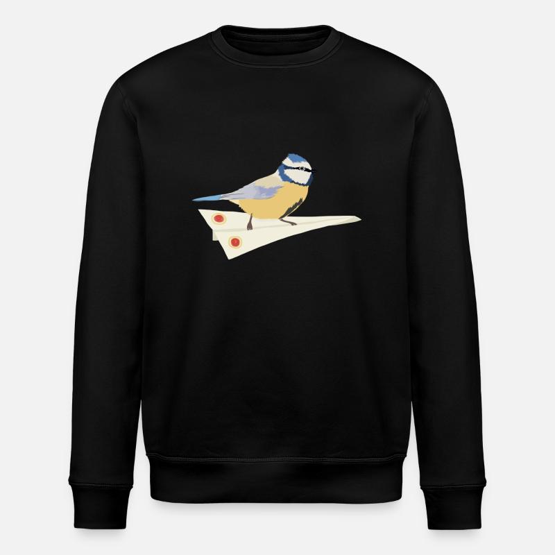 Blaumeise Papierflieger - Stanley/Stella Unisex Bio-Sweatshirt ROLLER - Schwarz