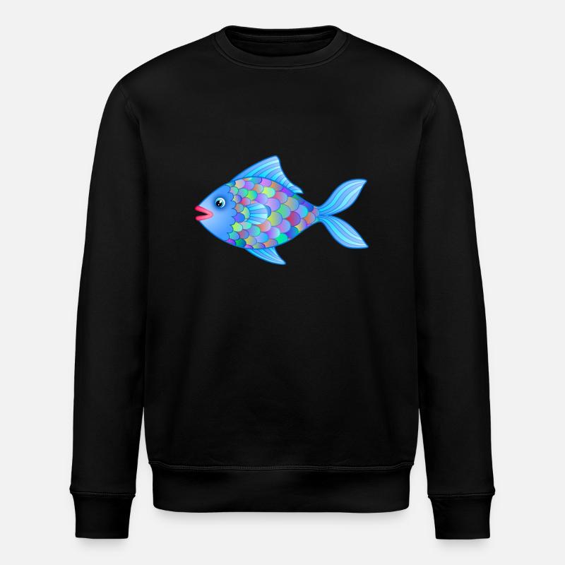 Fatty der Fisch - Stanley/Stella Unisex Bio-Sweatshirt ROLLER - Schwarz