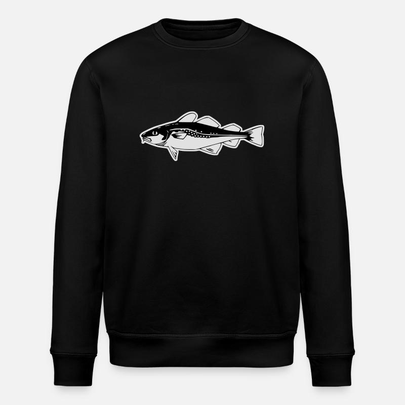 Dorsch, Kabeljau, Cod - Stanley/Stella Unisex Bio-Sweatshirt ROLLER - Schwarz