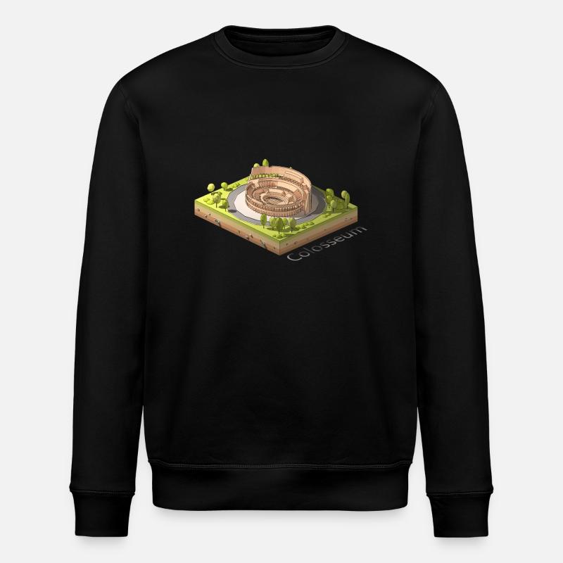 Géométrique low poly le Colisée - Sweat bio ROLLER Stanley/Stella Unisexe - noir