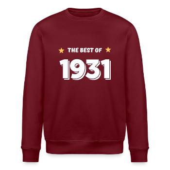Best of 1931 - Stanley/Stella ROLLER Unisex Organic Sweatshirt - burgundy - Front - Nik (191cm)