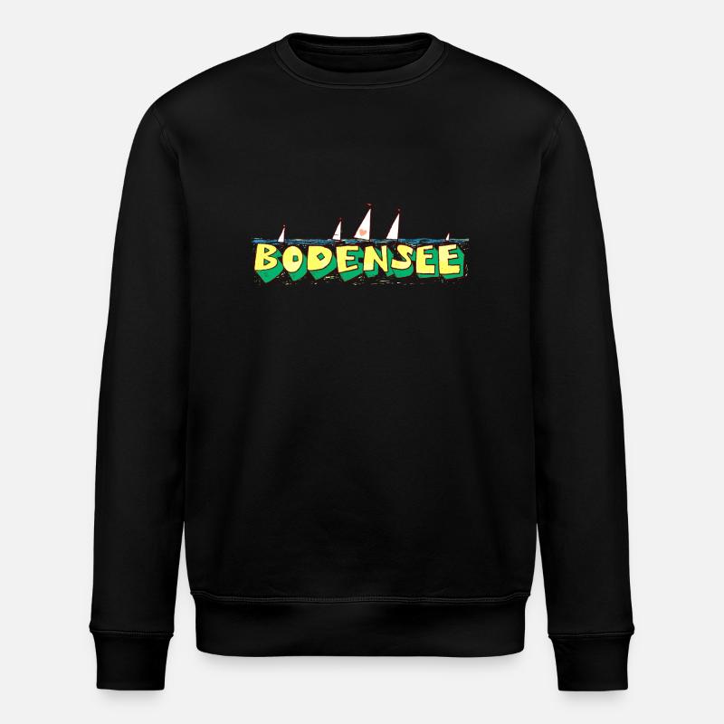 Bodensee Ferienglück - Stanley/Stella Unisex Bio-Sweatshirt ROLLER - Schwarz