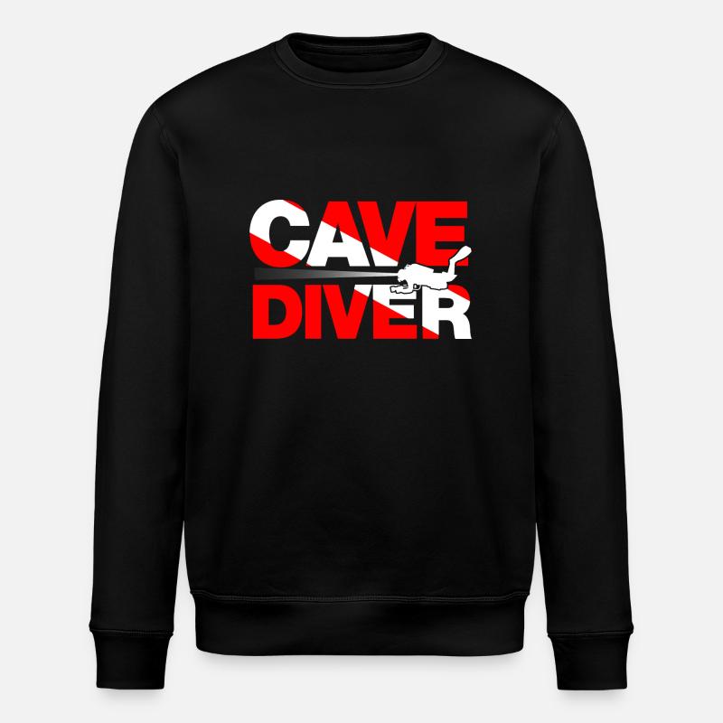 cave diver - Sweat bio ROLLER Stanley/Stella Unisexe - noir